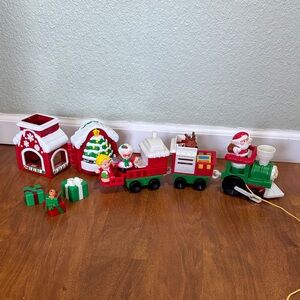 Fisher-Price Red and Green Holiday Train Set